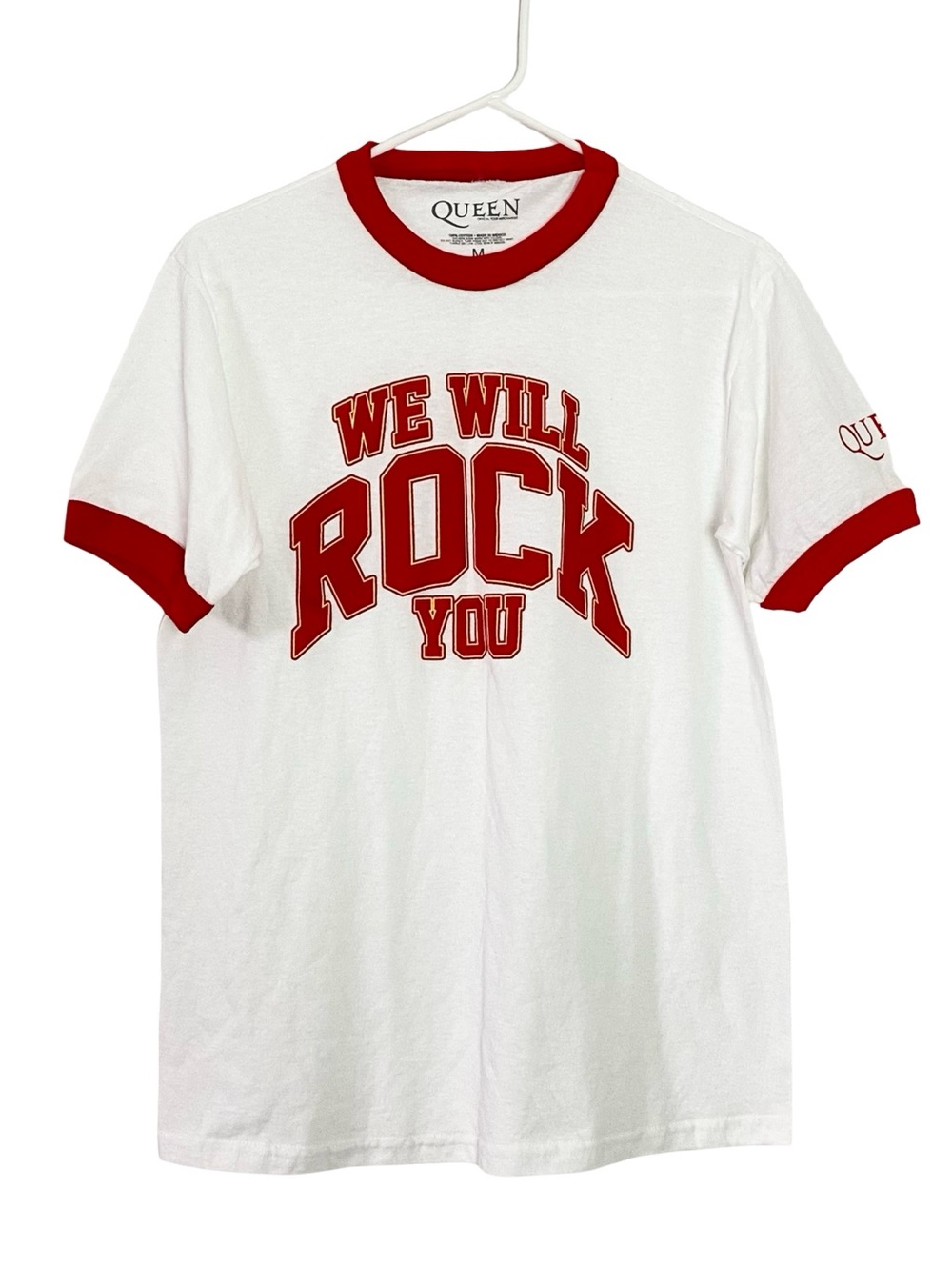 Queen We Will Rock You Retro Tee Shirt Mens Size Medium Unisex Freddie Mercury
